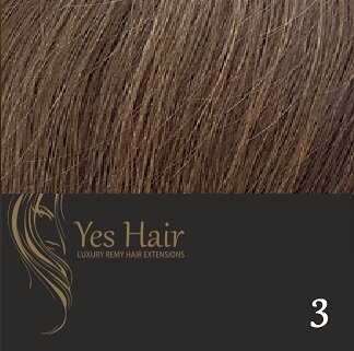 Yes Hair Microring Extensions 52 cm NS kleur 3 Midden Donker Bruin