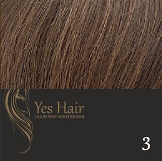 Yes Hair Weft 130 cm breed kleur 3 Midden Donker Bruin 