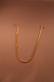  Voorhoofd ketting gold enkel