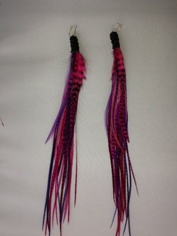 Feather earring Pink/purple