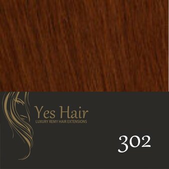 Yes Hair Extensions 30 cm NS kleur 302 Donker Koper Blond