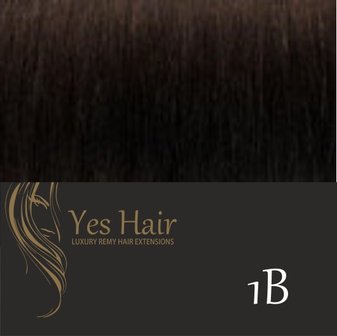 Yes Hair Microring Extensions 30 cm NS kleur 1B Zwart Bruin