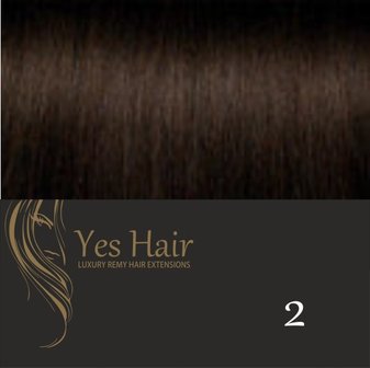 Yes Hair Microring Extensions 30 cm NS kleur 2 Donker Bruin