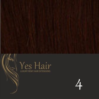 Yes Hair Microring Extensions 30 cm NS kleur 4 Midden Rood Bruin