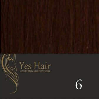 Yes Hair Microring Extensions 30 cm NS kleur 6 Licht Bruin