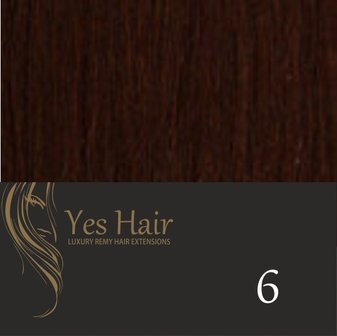 Yes Hair Weft 52 cm breed kleur 6 Licht Bruin