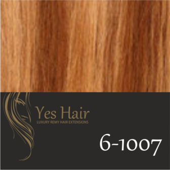 Yes Hair Weft 130 cm breed kleur 6-1007 Licht Bruin + Warm blonde highlights 
