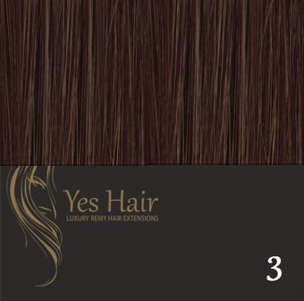 Yes Hair Simply Clips In 3 kleur 3 Midden Bruin