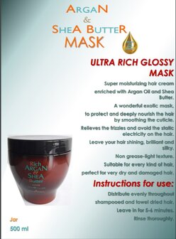 Kleral - Rich Argan &amp; Shea Butter Mask 500 ml