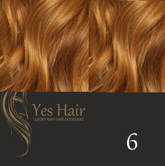 Yes Hair Weft 130 cm breed 42 cm lang kleur 6 licht bruin