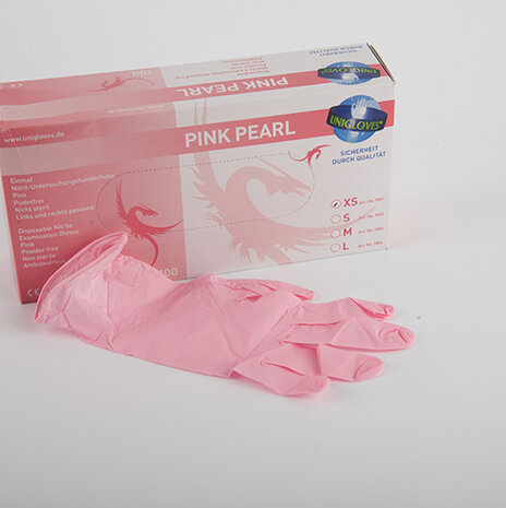 Nitril Handschoen Pink Pearl 100st  maat S