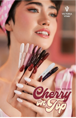 Victoria Vynn™ 8 Pack Gellak – Cherry on Top | 7 kleuren + Cat Eye + No Wipe Topcoat