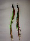 Feather-earring-Green-red